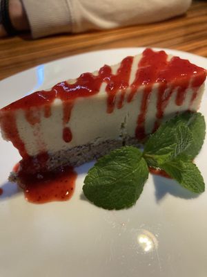 vegan raw cheesecake   at Maitrea in Prague