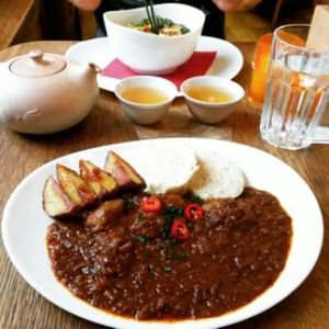 vegan goulash at Maitrea in Prague