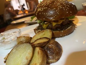 Vegan beyond burger   at Maitrea in Prague
