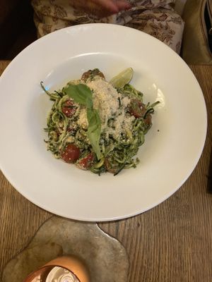 Zucchini pasta   at Maitrea in Prague