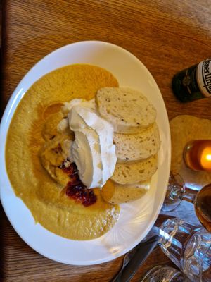 Dumplings - light and airy. Absolutely delicious. at Maitrea in Prague