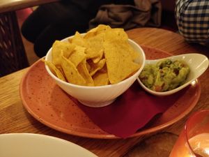 Guacamole and nachos at Maitrea in Prague