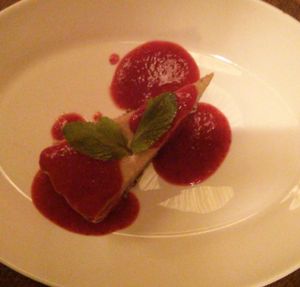 vegan cheesecake at Maitrea in Prague