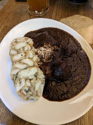 No beef goulash with dumplings at Maitrea in Prague