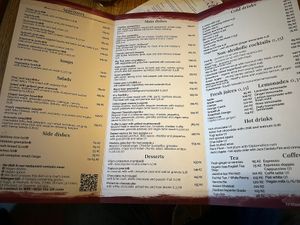 Menu Nov 2023  at Maitrea in Prague