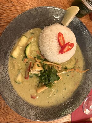 Green Peas curry  at Maitrea in Prague