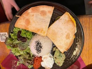 Quesadillas at Maitrea in Prague