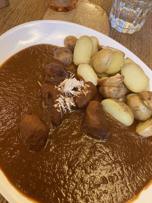 vegan goulash  at Maitrea in Prague