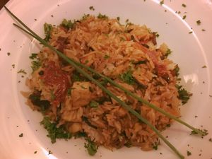 Vegan paëlla at Maitrea in Prague