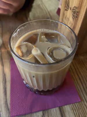 maple syrup coffee  at Maitrea in Prague