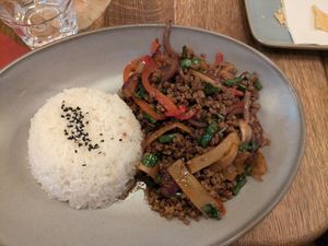 Kra Pao with no egg at Maitrea in Prague