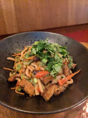 Udon Noodles (peanut sauce) at Maitrea in Prague