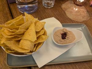 Tofuie Gras with nachos at Maitrea in Prague