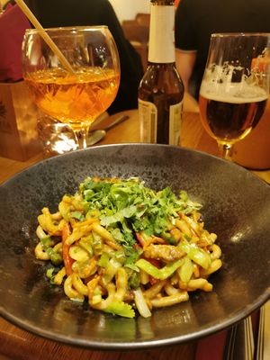 Udon noodles at Maitrea in Prague