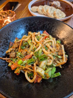 Udon noodles at Maitrea in Prague