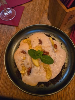 Semolina pudding at Maitrea in Prague