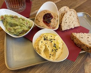 Selection of appetizers   at Maitrea in Prague