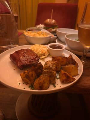 The BBQ vegan ribs. Also great texture and flavor. A little bit more on the sweet side. But still fenomenal. at Maitrea in Prague