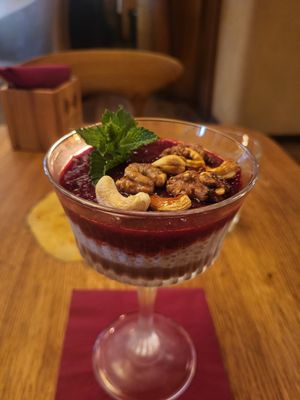 Chia pudding at Maitrea in Prague