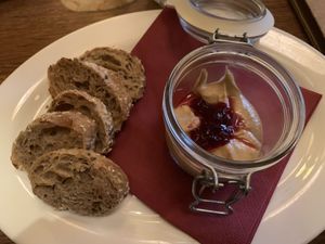 Tofoiegras! This was SO good! My favorite of our meal here! at Maitrea in Prague