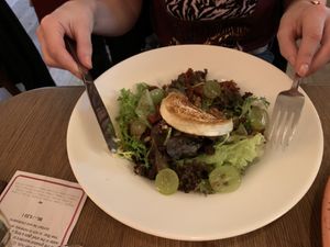 Goats cheese salad at Maitrea in Prague