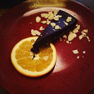 Chocolate cake at Maitrea in Prague