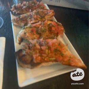 Bread and tomato vegan appetizer (very yummy)  at Anker Grill-Restaurant in Luzern