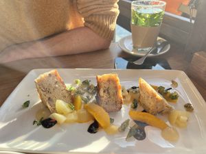 
Chestnut 🌰 corn 🌽 bread with pear  at Mill'Feuille in Luzern