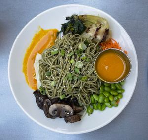 soba salad  at Panama 66 in San Diego