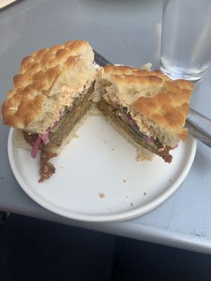 Mushroom Lentil Patty at Panama 66 in San Diego