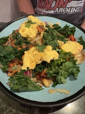 vegan hash with soyrizo  at The Trails Eatery in San Diego