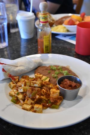 tofu "scramble"  at The Trails Eatery in San Diego