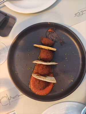 Lentils balls at Marmitta in Paros