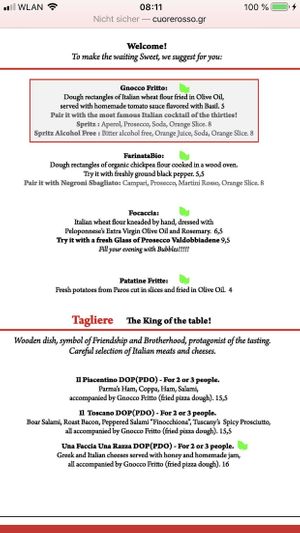 All starters are vegan at Cuore Rosso in Paros