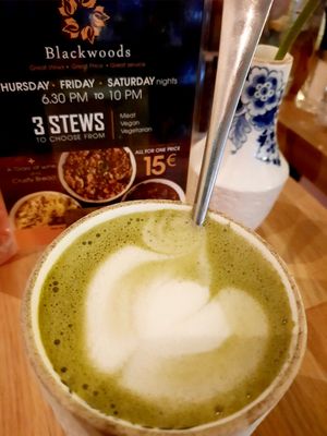 Matcha late (coconut) at Greenwoods - Keizersgracht in Amsterdam