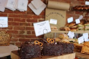 vegan brownie at The Flour Pot Bakery in Brighton