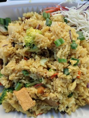 Pineapple fried rice vegan at Aroi Thai Food in Colorado Springs