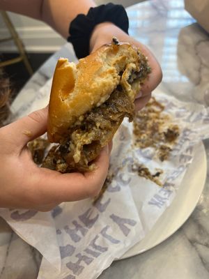 Philly cheesesteak   at Mimi & Jones in Montreal