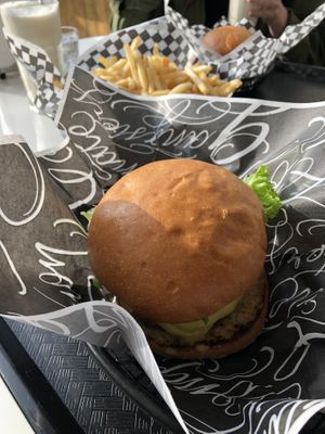 Mini Burger and side Fries at Mimi & Jones in Montreal