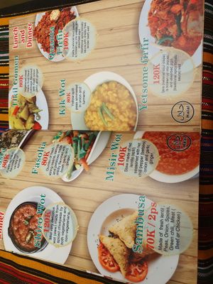 Menu 2 at Sara Ethiopian Restaurant in Ho Chi Minh City