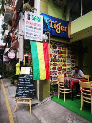Outside of restaurant at Sara Ethiopian Restaurant in Ho Chi Minh City
