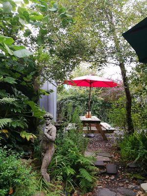 Outside seating area at Brambles in Inveraray