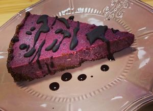 Raw&Gluten free nicecream cheery pie  at Grön Vegan Yard in Nicosia