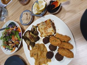Daily Set menu . The kofte were awesome at Grön Vegan Yard in Nicosia