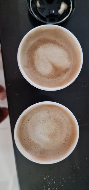 Oat milk latte at Fruit Tree Coffee Shop in Koh Lanta