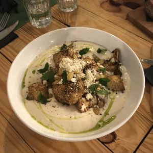 Roasted cauliflower - vegan at Jāņoga in Cesis