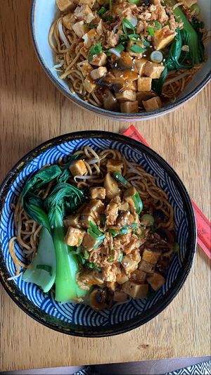 Noodles with tofu at Xu Noodles in Eindhoven