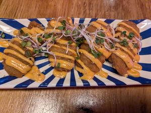 Vegan starters, fried tempeh ~ at Xu Noodles in Eindhoven