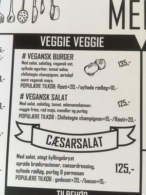 Vegan option on menu as of 10 August 2022  at ILAE Burger in Klampenborg
