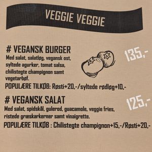 Vegan Options in Menu, July 2024 at ILAE Burger in Klampenborg